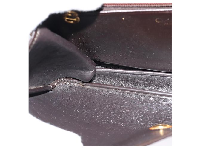 Borsa a spalla in tela Trotter Christian Dior marrone oro Auth 118343 D'oro - vista 19