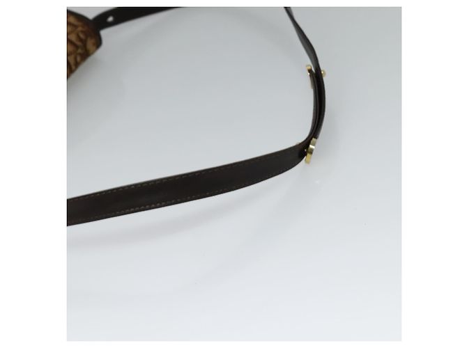 Borsa a spalla in tela Trotter Christian Dior marrone oro Auth 118343 D'oro - vista 7