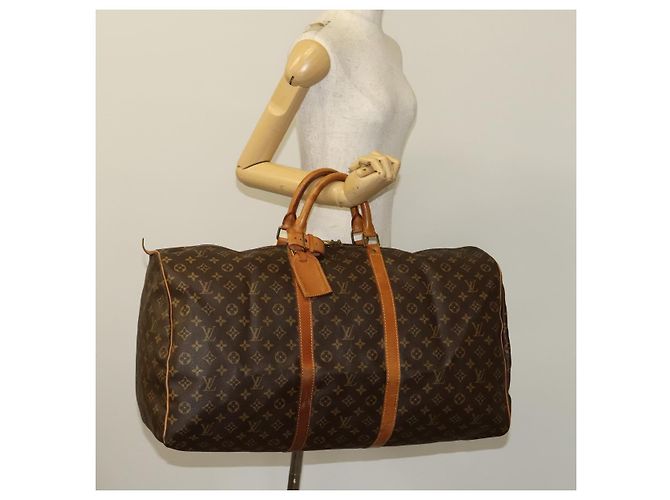 LOUIS VUITTON Monogram Keepall 60 Borsa Boston M41422 LV Auth 117757 Monogramma - vista 22
