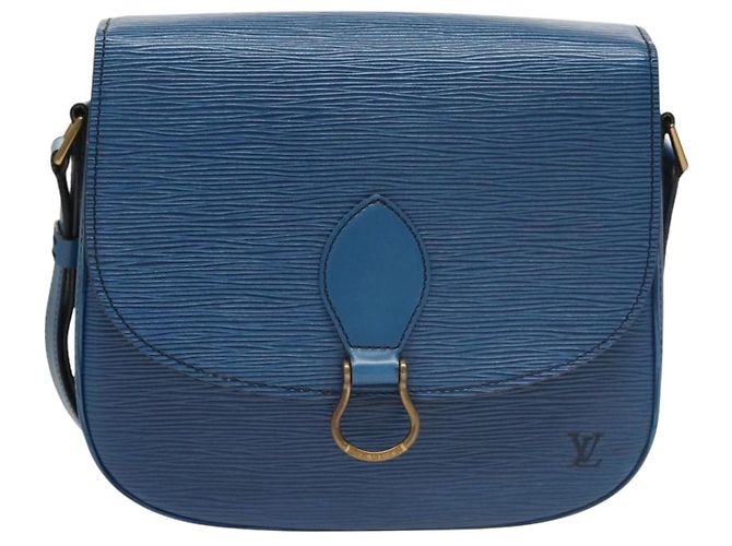 Saint-Cloud LOUIS VUITTON Borsa a Spalla Epi Saint Cloud GM Blu Toledo M52195 LV Auth BA1445 - vista 13