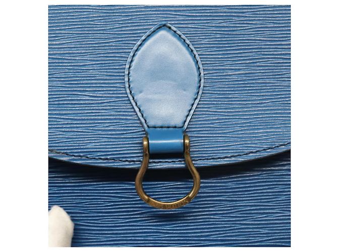 Saint-Cloud LOUIS VUITTON Borsa a Spalla Epi Saint Cloud GM Blu Toledo M52195 LV Auth BA1445 - vista 19