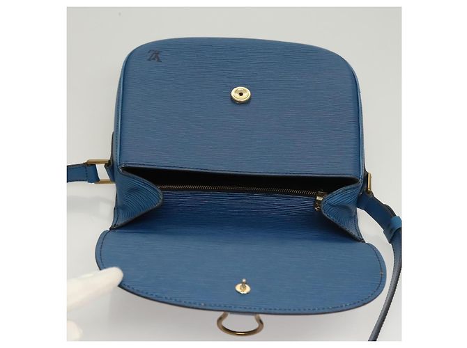 Saint-Cloud LOUIS VUITTON Borsa a Spalla Epi Saint Cloud GM Blu Toledo M52195 LV Auth BA1445 - vista 20