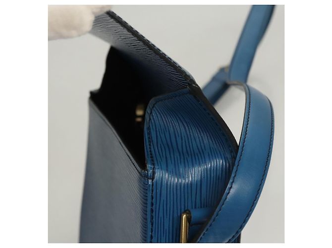Saint-Cloud LOUIS VUITTON Borsa a Spalla Epi Saint Cloud GM Blu Toledo M52195 LV Auth BA1445 - vista 21