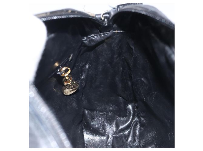 Borsa a spalla Salvatore Ferragamo in tela e pelle nera Auth bs24292 Nero - vista 19