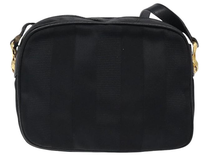Borsa a spalla Salvatore Ferragamo in tela e pelle nera Auth bs24292 Nero - vista 2