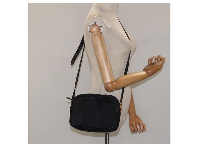 Borsa a spalla Salvatore Ferragamo in tela e pelle nera Auth bs24292 Nero - vista 23
