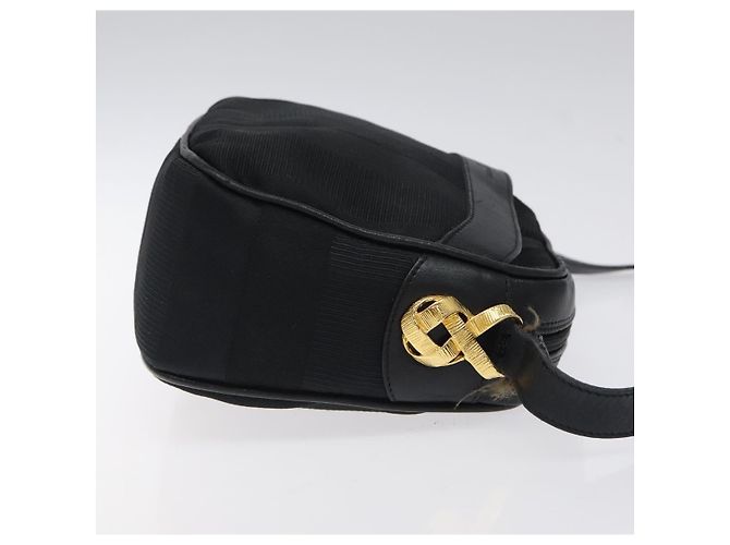 Borsa a spalla Salvatore Ferragamo in tela e pelle nera Auth bs24292 Nero - vista 3