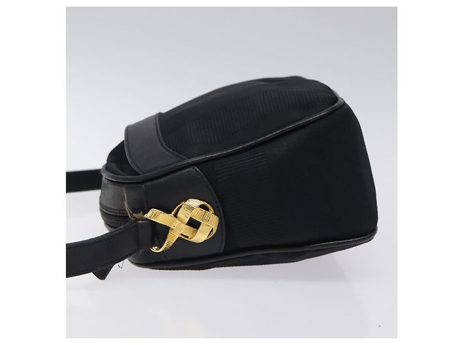 Borsa a spalla Salvatore Ferragamo in tela e pelle nera Auth bs24292 Nero - vista 4