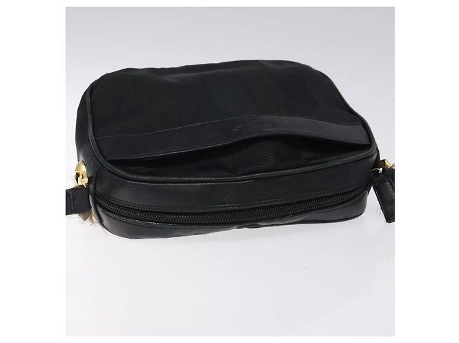 Borsa a spalla Salvatore Ferragamo in tela e pelle nera Auth bs24292 Nero - vista 6