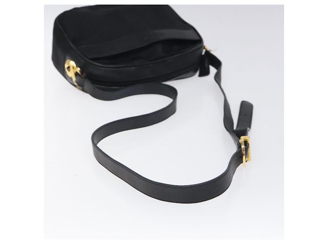 Borsa a spalla Salvatore Ferragamo in tela e pelle nera Auth bs24292 Nero - vista 7