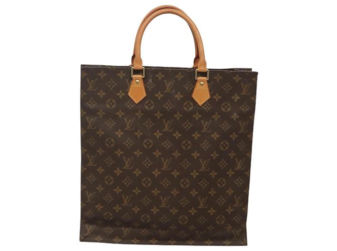 LOUIS VUITTON Monogram Sac Plat Borsa a Mano M51140 LV Auth 117530 Monogramma - vista 2