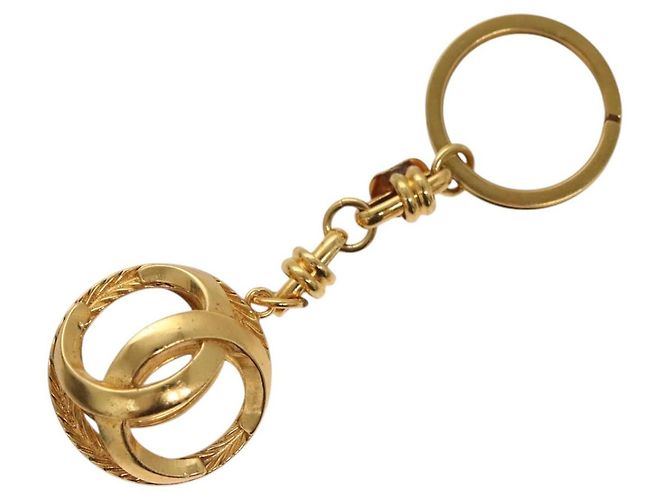 CHANEL COCO Marca Portachiavi metallo Oro CC Auth ar13427 D'oro - vista 2