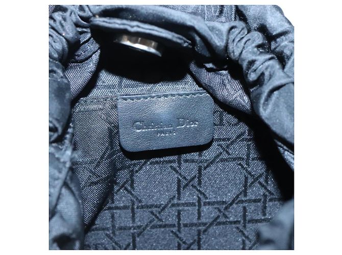 Borsa a spalla Maris Pearl Christian Dior in nylon nero argento autentica BA1374 - vista 18