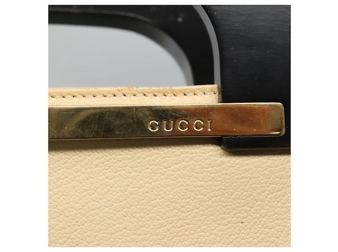 Borsa a mano GUCCI in pelle beige dorato Auth BA1025 D'oro - vista 10