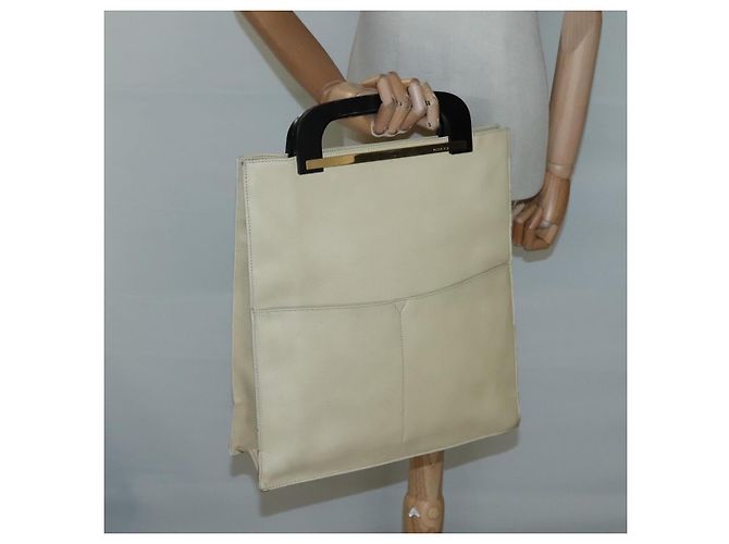 Borsa a mano GUCCI in pelle beige dorato Auth BA1025 D'oro - vista 18