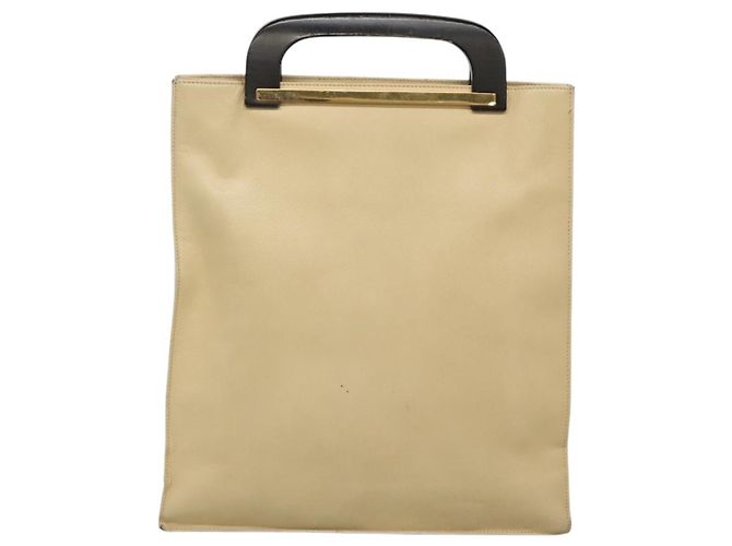 Borsa a mano GUCCI in pelle beige dorato Auth BA1025 D'oro - vista 2