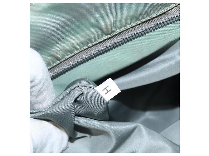 PRADA Handtasche Nylon Khaki Silber Authentisch 117333 - Ansicht 11