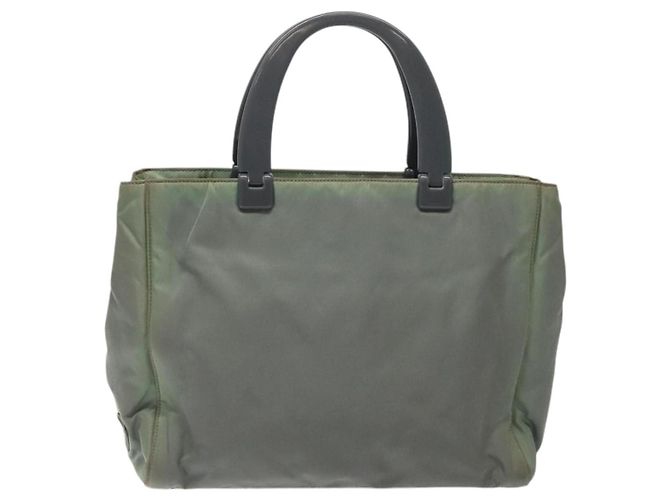 PRADA Handtasche Nylon Khaki Silber Authentisch 117333 - Ansicht 13