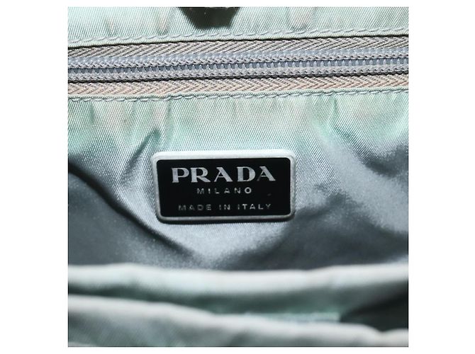 PRADA Handtasche Nylon Khaki Silber Authentisch 117333 - Ansicht 18