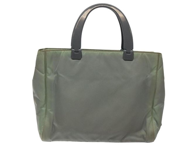 PRADA Handtasche Nylon Khaki Silber Authentisch 117333 - Ansicht 2
