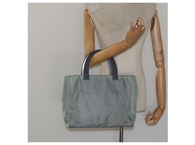 PRADA Handtasche Nylon Khaki Silber Authentisch 117333 - Ansicht 24