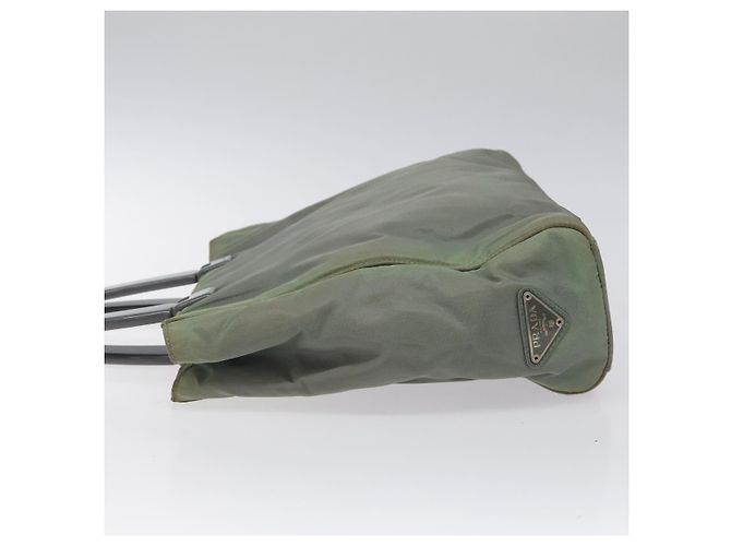 PRADA Handtasche Nylon Khaki Silber Authentisch 117333 - Ansicht 4