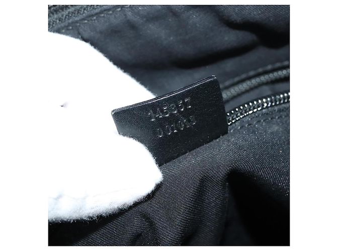 Borsa a Spalla GG Canvas Gucci Nera Argento 145857 001013 Auth bs24306 Nero - vista 12