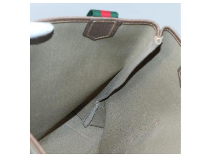GUCCI GG Supreme Web Sherry Line Borsa Tote PVC Beige 002 904 0222 Auth BA1254 - vista 19