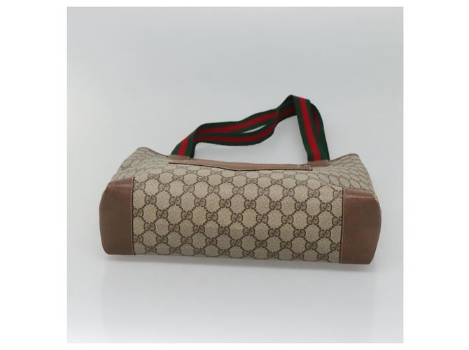 GUCCI GG Supreme Web Sherry Line Borsa Tote PVC Beige 002 904 0222 Auth BA1254 - vista 5