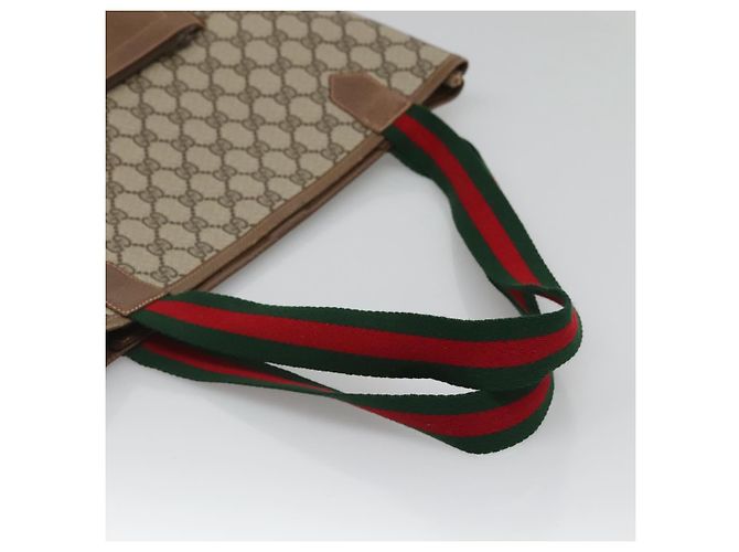 GUCCI GG Supreme Web Sherry Line Borsa Tote PVC Beige 002 904 0222 Auth BA1254 - vista 7