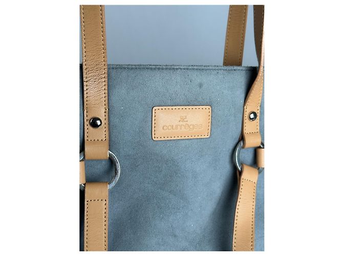 Sac à main en daim vintage Courreges gris - vue 4