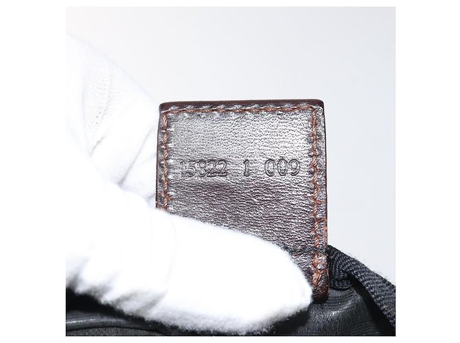 FENDI Zucca Canvas Handtasche Schwarz Braun Silber Authentisch bs24219 - Ansicht 12