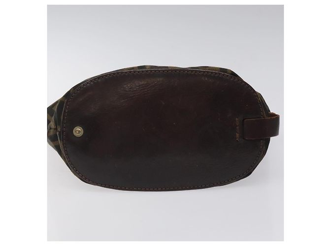FENDI Zucca Canvas Handtasche Schwarz Braun Silber Authentisch bs24219 - Ansicht 5