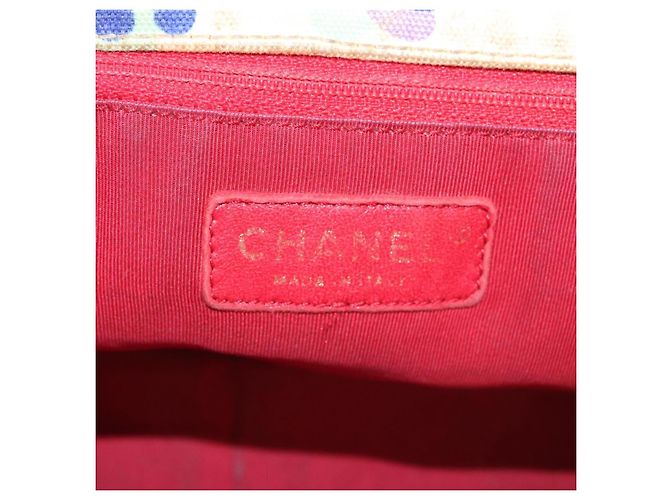CHANEL Borsa Tote Canvas Bianca CC Auth BA1187 Bianco - vista 19
