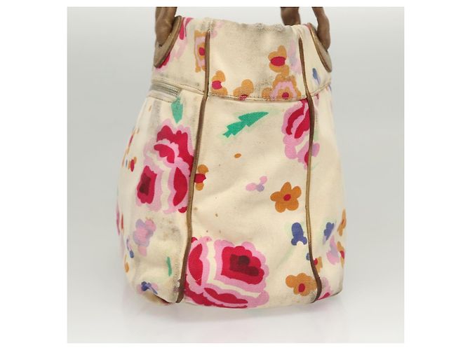 CHANEL Borsa Tote Canvas Bianca CC Auth BA1187 Bianco - vista 3