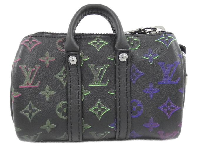 Portachiavi Mini Keepall Spotlight Porto Monogram Louis Vuitton Nero - vista 2