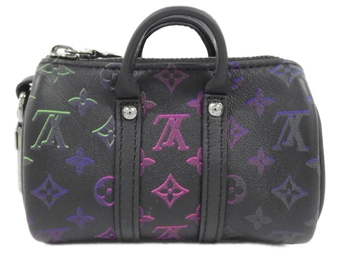 Portachiavi Mini Keepall Spotlight Porto Monogram Louis Vuitton Nero - vista 3
