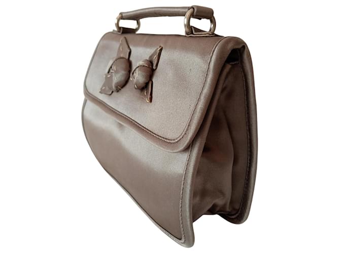 Prada Handtasche aus Seide Grau - Ansicht 2