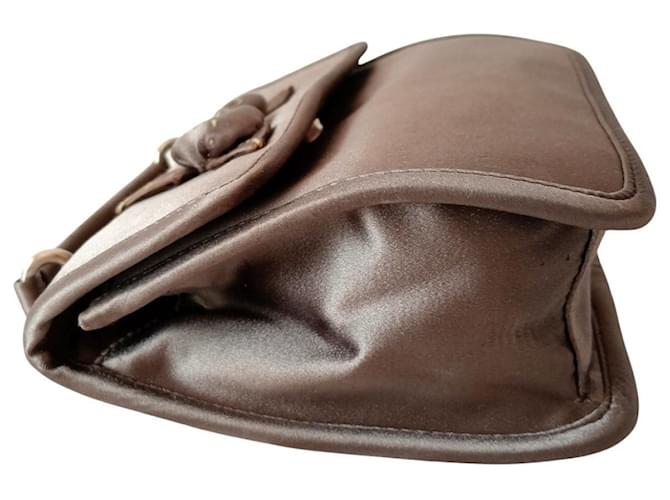 Prada Handtasche aus Seide Grau - Ansicht 5