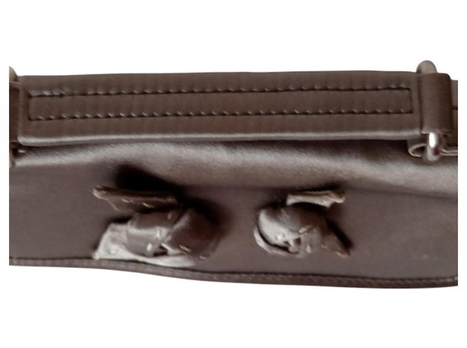 Prada Handtasche aus Seide Grau - Ansicht 9