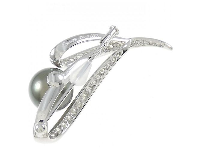Broche en perle noire Mikimoto - vista 3