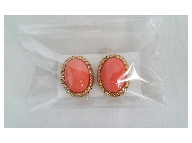 Brincos Carven vintage e novos Dourado Coral Gold hardware - vista 10