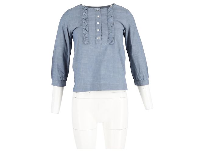 Apc Blusa Cleo A.P.C. en algodón azul Azul claro - vista 4