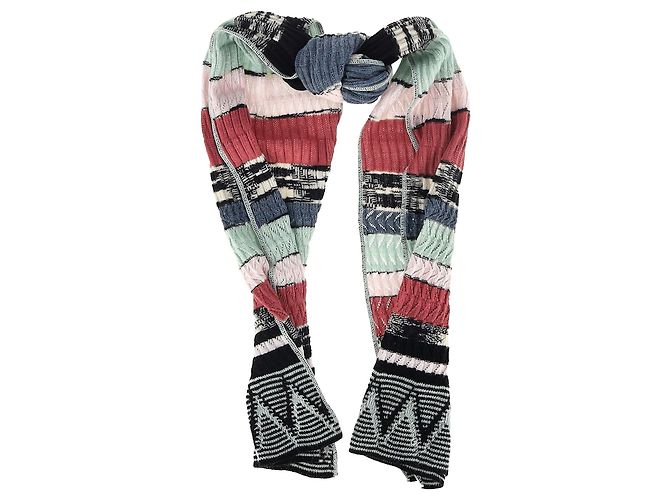 Bufanda de lana multicolor tejida Missoni - vista 2