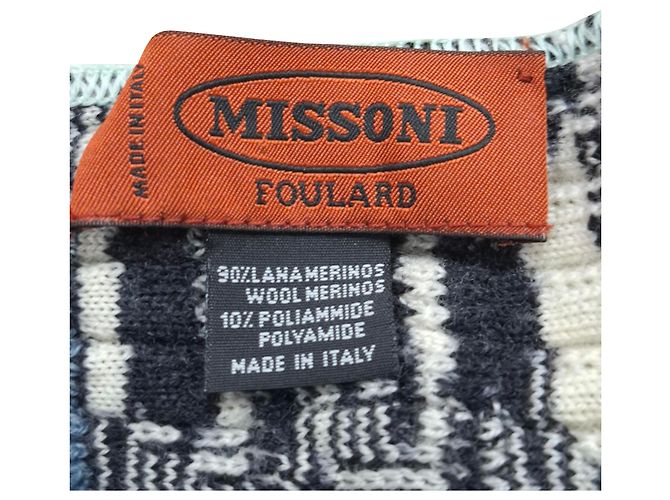 Bufanda de lana multicolor tejida Missoni - vista 3