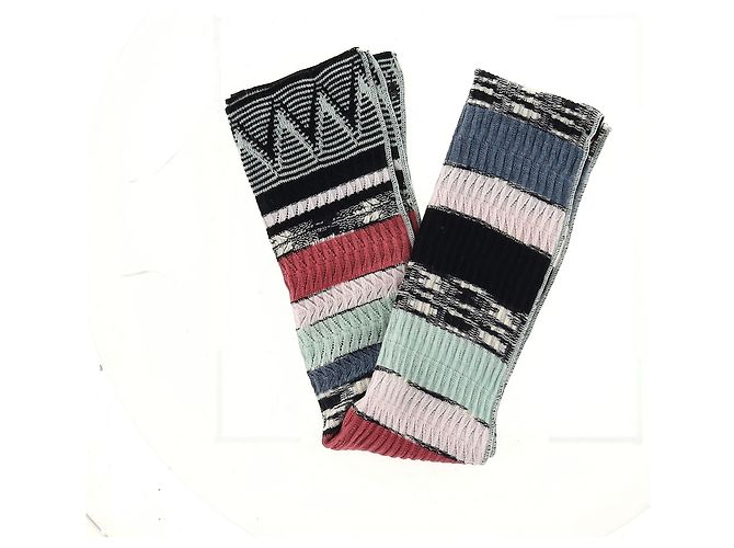 Bufanda de lana multicolor tejida Missoni - vista 4