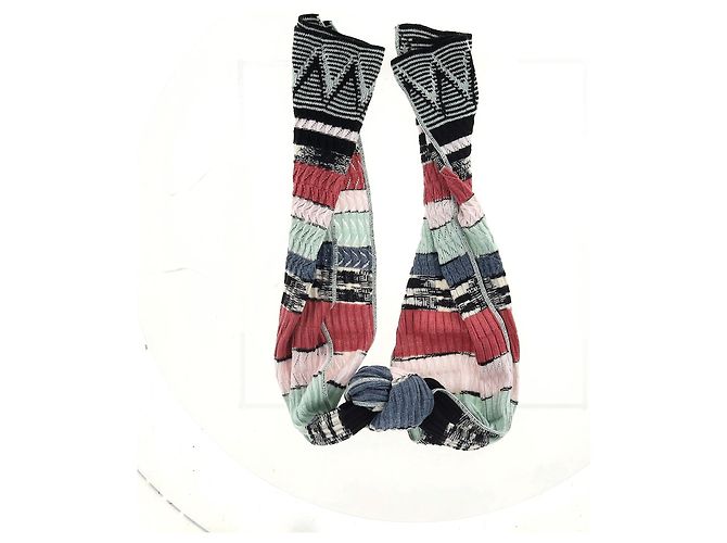 Bufanda de lana multicolor tejida Missoni - vista 5