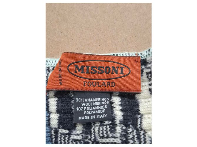 Bufanda de lana multicolor tejida Missoni - vista 6