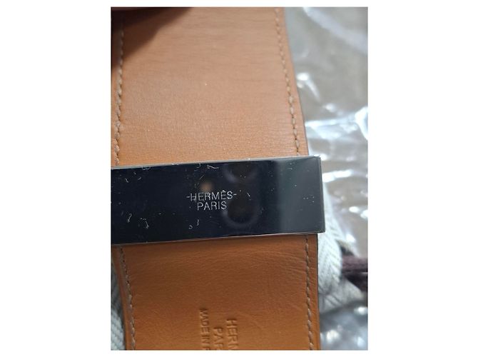 Ring Bracciale Collier de Chien in pelle box nera placcato in palladio Hermès Nero - vista 10