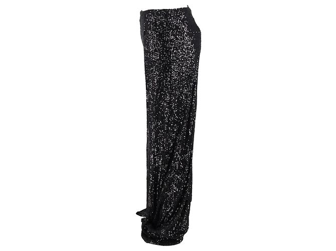 Pantalones de pierna ancha de poliéster negro con lentejuelas Tom Ford - vista 2